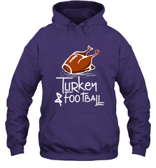 Turkey And Football Thanksgiving Day Football Fan Holiday Gift Hooded Sweatshirt Hooded Sweatshirt - jonhlittlestore88