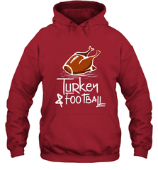 Turkey And Football Thanksgiving Day Football Fan Holiday Gift Hooded Sweatshirt Hooded Sweatshirt - jonhlittlestore88