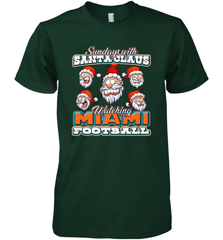 NFL Miami Christmas Funny Santa Claus Watching Football Men's Premium T-Shirt Men's Premium T-Shirt - jonhlittlestore88