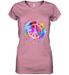 Woodstocks 50th Anniversary Peace Love tee Women's V-Neck T-Shirt Women's V-Neck T-Shirt - jonhlittlestore88