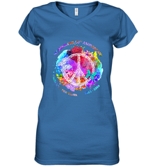 Woodstocks 50th Anniversary Peace Love tee Women's V-Neck T-Shirt Women's V-Neck T-Shirt - jonhlittlestore88