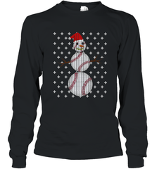 UGLY CHRISTMAS Baseball Snowman Holiday Santa Funny Men Gift Long Sleeve T-Shirt Long Sleeve T-Shirt - jonhlittlestore88