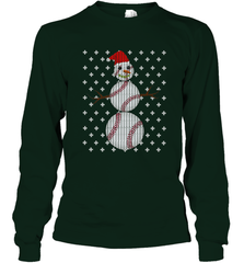 UGLY CHRISTMAS Baseball Snowman Holiday Santa Funny Men Gift Long Sleeve T-Shirt Long Sleeve T-Shirt - jonhlittlestore88