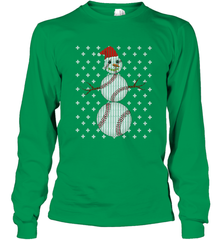 UGLY CHRISTMAS Baseball Snowman Holiday Santa Funny Men Gift Long Sleeve T-Shirt Long Sleeve T-Shirt - jonhlittlestore88