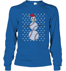 UGLY CHRISTMAS Baseball Snowman Holiday Santa Funny Men Gift Long Sleeve T-Shirt Long Sleeve T-Shirt - jonhlittlestore88
