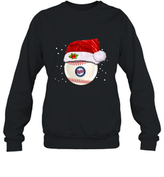 Minnesota Twins Logo Baseball Ball Christmas Santa Hat Xmas Sport Funny Snow Crewneck Sweatshirt