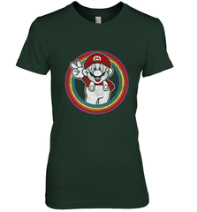 Super Mario Rainbow Circle Distressed Logo Women's Premium T-Shirt Women's Premium T-Shirt - jonhlittlestore88