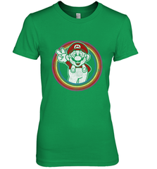 Super Mario Rainbow Circle Distressed Logo Women's Premium T-Shirt Women's Premium T-Shirt - jonhlittlestore88