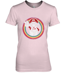 Super Mario Rainbow Circle Distressed Logo Women's Premium T-Shirt Women's Premium T-Shirt - jonhlittlestore88