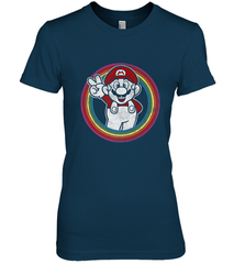 Super Mario Rainbow Circle Distressed Logo Women's Premium T-Shirt Women's Premium T-Shirt - jonhlittlestore88
