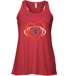 NFLAtlanta Falcons Heart Love Football Women's Racerback Tank