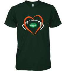 NFL New York Jets Heart Love Football Men's Premium T-Shirt Men's Premium T-Shirt - jonhlittlestore88