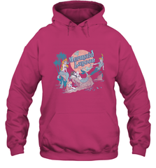 Disney Peter Pan Distressed Mermaid Lagoon Hooded Sweatshirt Hooded Sweatshirt - jonhlittlestore88