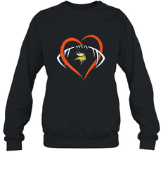 NFL Minnesota Vikings Heart Love Football Crewneck Sweatshirt