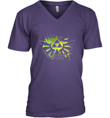 Legend Of Zelda Triforce Logo Paint Splatter Men's V-Neck Men's V-Neck - jonhlittlestore88