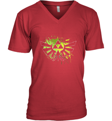 Legend Of Zelda Triforce Logo Paint Splatter Men's V-Neck Men's V-Neck - jonhlittlestore88