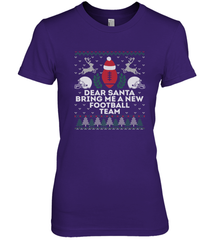 NFL Dear Santa Bring Me A New Football Team Christmas Sweater Women's Premium T-Shirt Women's Premium T-Shirt - jonhlittlestore88