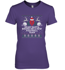 NFL Dear Santa Bring Me A New Football Team Christmas Sweater Women's Premium T-Shirt Women's Premium T-Shirt - jonhlittlestore88