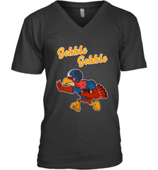 Turkey Football Shirt Funny Thanksgiving Turkey Gobble Gift Men's V-Neck Men's V-Neck - jonhlittlestore88