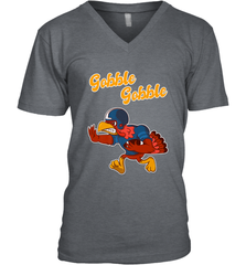Turkey Football Shirt Funny Thanksgiving Turkey Gobble Gift Men's V-Neck Men's V-Neck - jonhlittlestore88