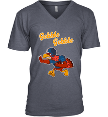 Turkey Football Shirt Funny Thanksgiving Turkey Gobble Gift Men's V-Neck Men's V-Neck - jonhlittlestore88