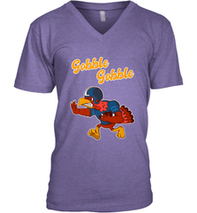 Turkey Football Shirt Funny Thanksgiving Turkey Gobble Gift Men's V-Neck Men's V-Neck - jonhlittlestore88