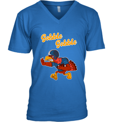Turkey Football Shirt Funny Thanksgiving Turkey Gobble Gift Men's V-Neck Men's V-Neck - jonhlittlestore88
