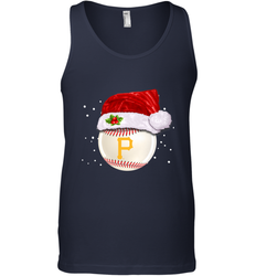 Pittsburgh Pirates Logo Baseball Ball Christmas Santa Hat Xmas Sport Funny Snow Men's Tank Top