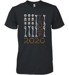 US Flag Skull Halloween Costume Bones Election Trump 2020 Men's Premium T-Shirt