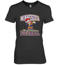 NFL Minnesota Christmas Funny Dabbing Santa playing football Women's Premium T-Shirt