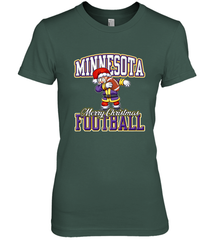 NFL Minnesota Christmas Funny Dabbing Santa playing football Women's Premium T-Shirt Women's Premium T-Shirt - jonhlittlestore88