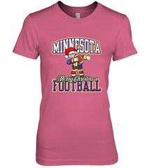 NFL Minnesota Christmas Funny Dabbing Santa playing football Women's Premium T-Shirt Women's Premium T-Shirt - jonhlittlestore88