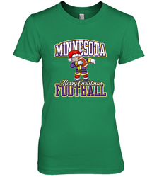 NFL Minnesota Christmas Funny Dabbing Santa playing football Women's Premium T-Shirt