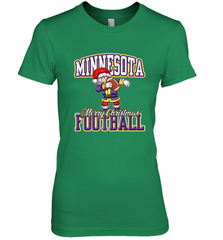 NFL Minnesota Christmas Funny Dabbing Santa playing football Women's Premium T-Shirt Women's Premium T-Shirt - jonhlittlestore88
