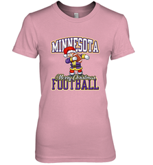 NFL Minnesota Christmas Funny Dabbing Santa playing football Women's Premium T-Shirt Women's Premium T-Shirt - jonhlittlestore88