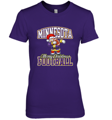 NFL Minnesota Christmas Funny Dabbing Santa playing football Women's Premium T-Shirt Women's Premium T-Shirt - jonhlittlestore88