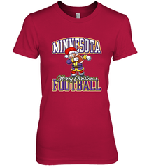NFL Minnesota Christmas Funny Dabbing Santa playing football Women's Premium T-Shirt Women's Premium T-Shirt - jonhlittlestore88
