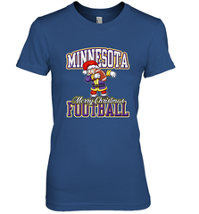 NFL Minnesota Christmas Funny Dabbing Santa playing football Women's Premium T-Shirt Women's Premium T-Shirt - jonhlittlestore88
