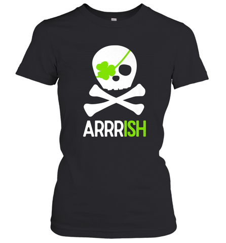 St. Patricks Day Irish Pirate Skull and Cross bones Women's T-Shirt Women's T-Shirt / Black / S Women's T-Shirt - jonhlittlestore88