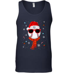 Tampa Bay Rays LogoChristmas Baseball Player Glasses Santa Hat Pajama Gift Men's Tank Top