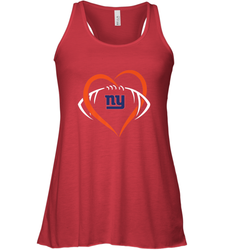 NFL New York Giants Heart Love Football Women's Racerback Tank