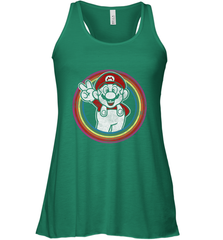 Super Mario Rainbow Circle Distressed Logo Women's Racerback Tank Women's Racerback Tank - jonhlittlestore88