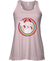 Super Mario Rainbow Circle Distressed Logo Women's Racerback Tank Women's Racerback Tank - jonhlittlestore88