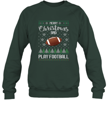 NFL Merry Christmas and Play Football Sports TV Snow Crewneck Sweatshirt Crewneck Sweatshirt - jonhlittlestore88