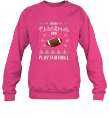 NFL Merry Christmas and Play Football Sports TV Snow Crewneck Sweatshirt Crewneck Sweatshirt - jonhlittlestore88