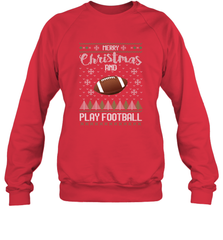 NFL Merry Christmas and Play Football Sports TV Snow Crewneck Sweatshirt Crewneck Sweatshirt - jonhlittlestore88