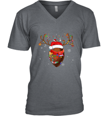 NFL Santa Hat American Football Reindeer Christmas Funny Sport Men's V-Neck Men's V-Neck - jonhlittlestore88