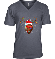 NFL Santa Hat American Football Reindeer Christmas Funny Sport Men's V-Neck Men's V-Neck - jonhlittlestore88