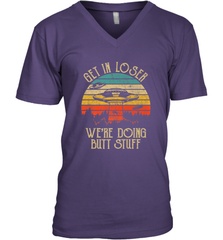 Retro Vintage Get In Loser We're Doing Butt Stuff Alien UFO Men's V-Neck Men's V-Neck - jonhlittlestore88