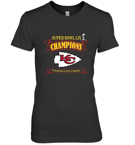 NFL Kansas City Chiefs Pro Line by Fanatics Super Bowl LIV Champions Women's Premium T-Shirt Women's Premium T-Shirt / Black / XS Women's Premium T-Shirt - jonhlittlestore88